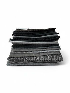 20 Designer Upholstery Fabric Remnants Black | Quilting Squares Craft Textile